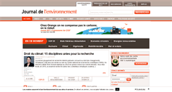 Desktop Screenshot of journaldelenvironnement.net